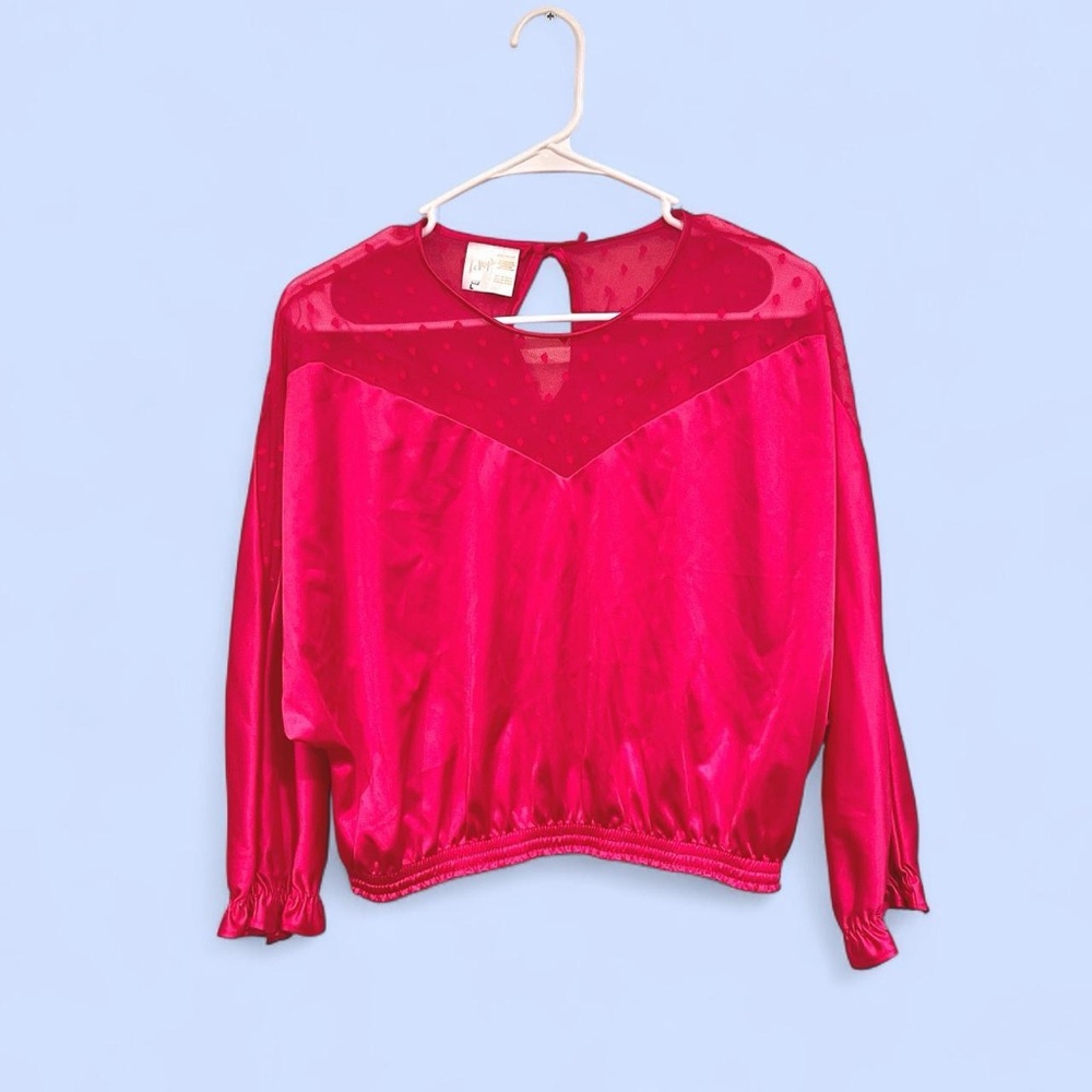 Vintage Le Voys pink top|80s-early90s